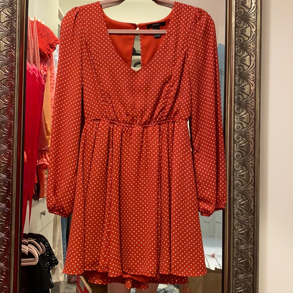 Polka dot mini dress